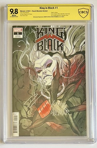 King in Black #1 CBCS 9.8 SS Donny Cates & Ryan Stegman - Peach Momoko Var 2021
