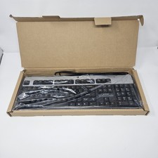 HP KU-0316 Wired USB Standard Desktop Keyboard Black Silver Business Academics