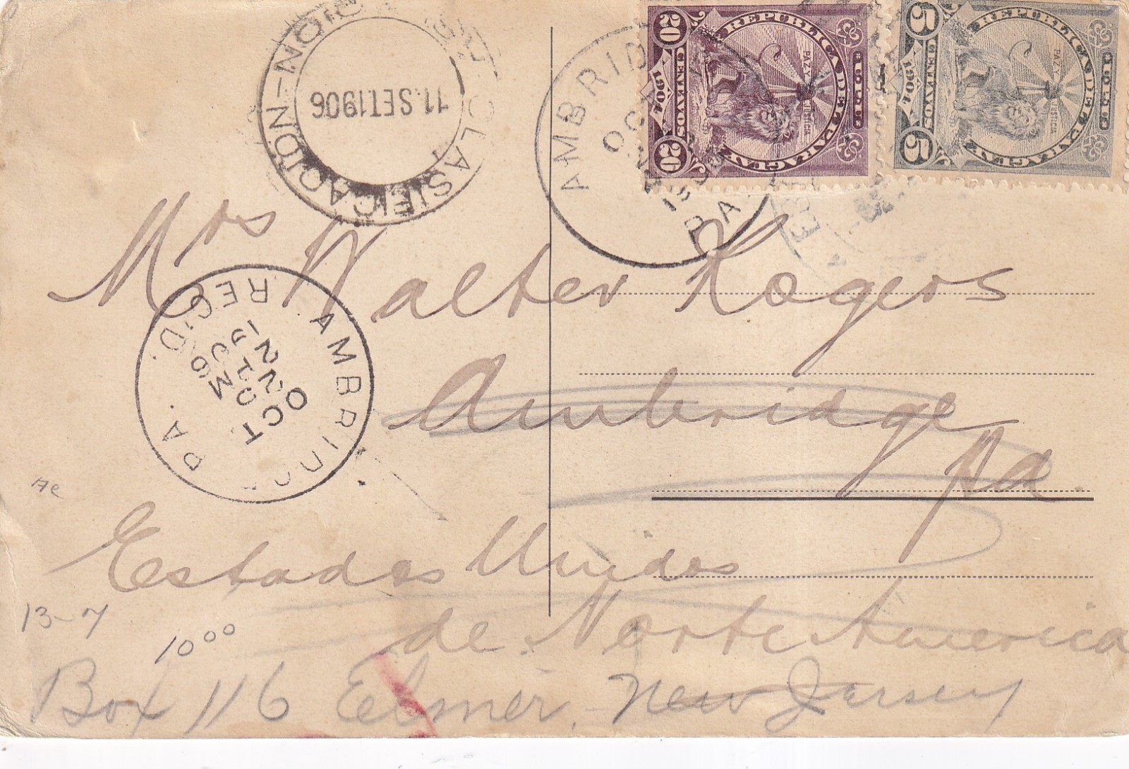 Paraguay 1906 Postcard