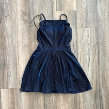 Navy Sparkly dress with adjustable straps and a flattering fit ( Size Small )