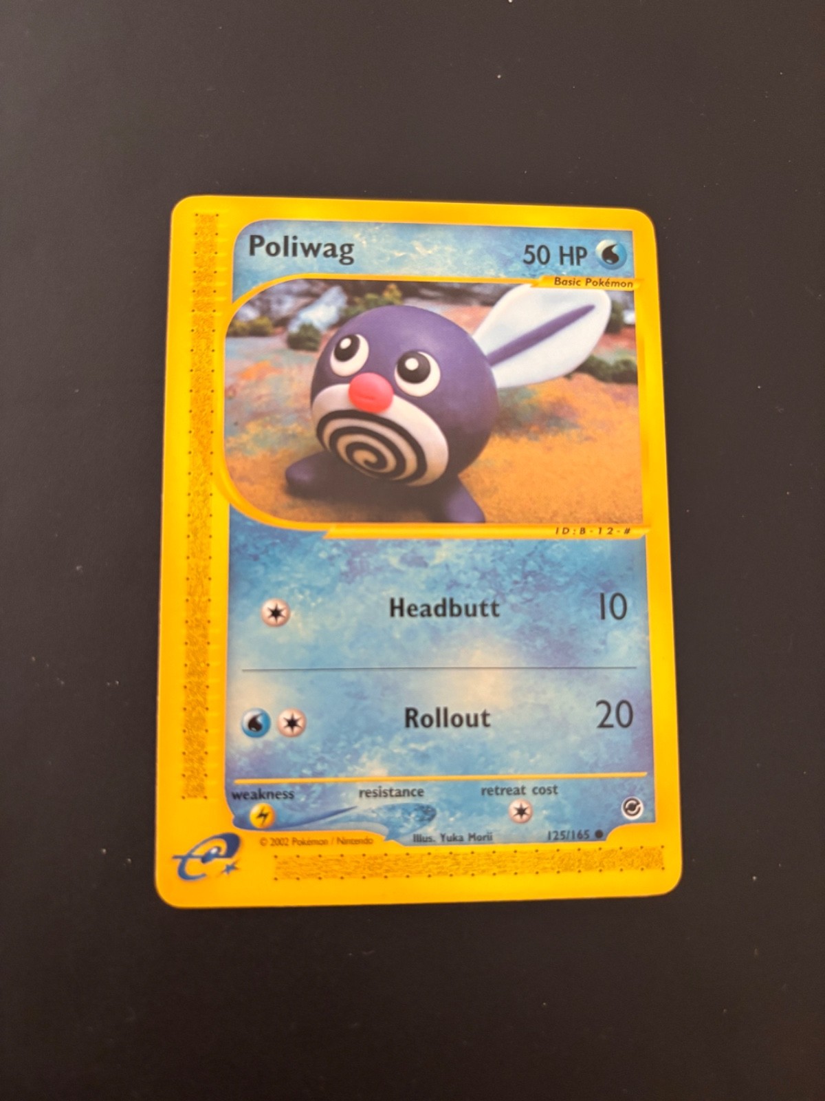 Pokemon Poliwag 125/165 Expedition Base Set, Common Card, Near Mint Condition