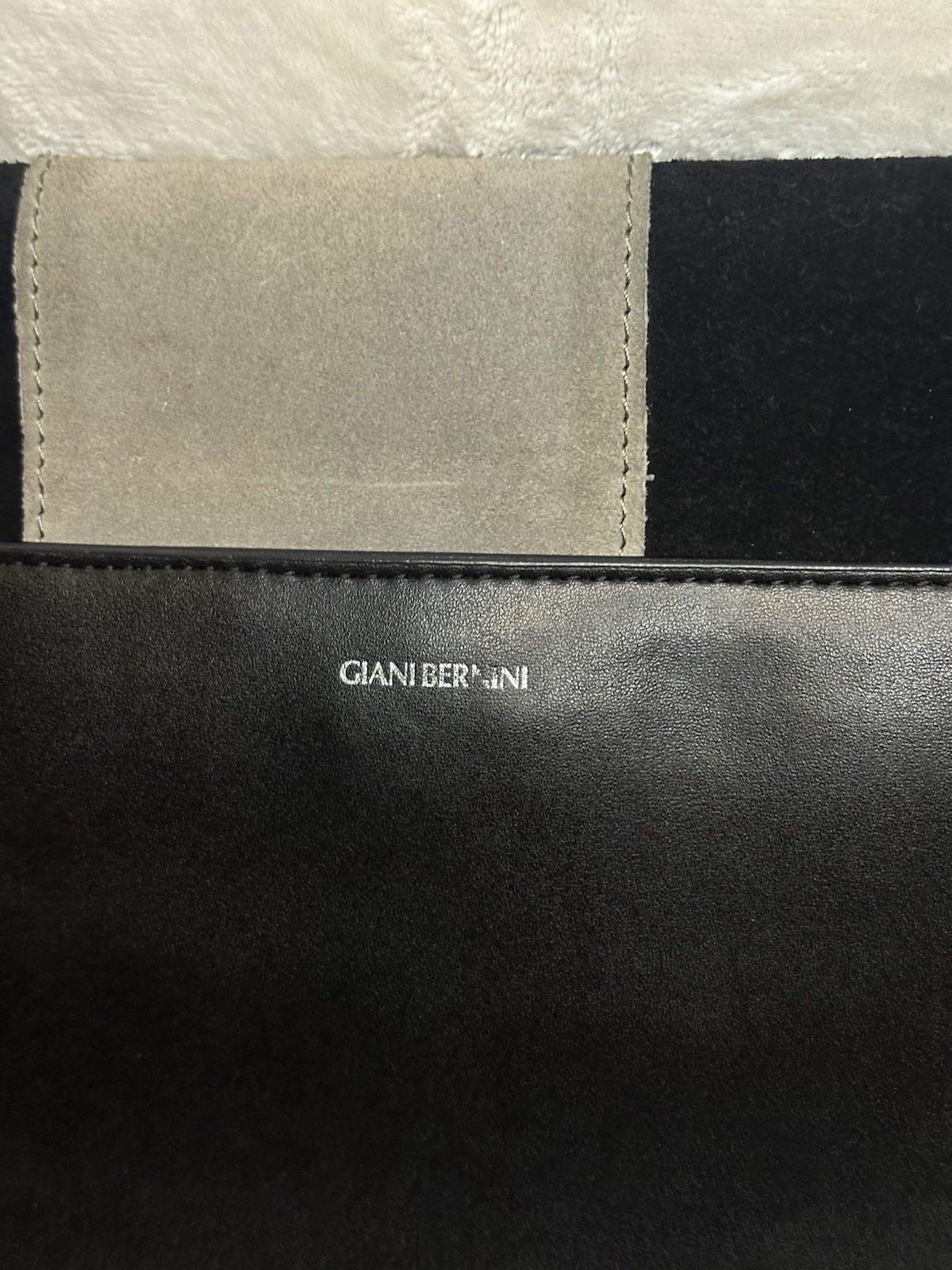 Giani Bernini Black Gray Patchwork Suede Leather … - image 6