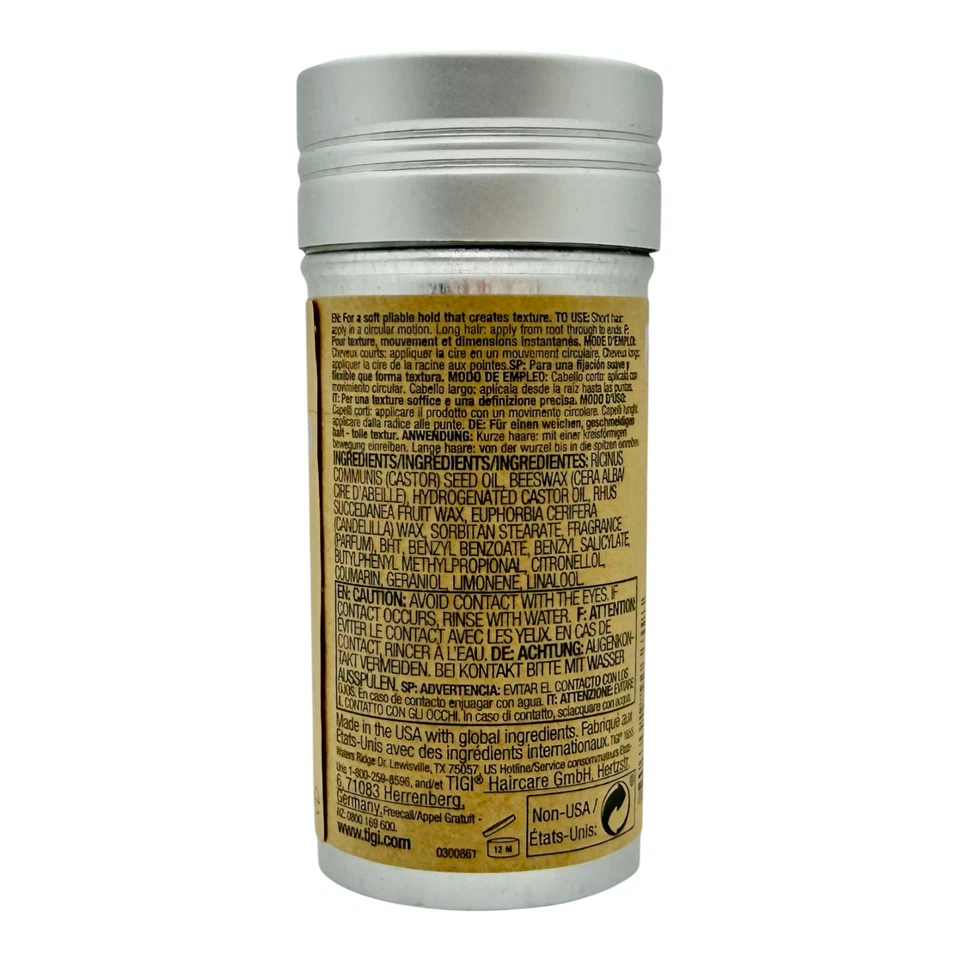 TIGI 床头蜡棒 2.57 盎司 • 蜜蜡和日本蜡 • 柔软柔韧保持 — 第 2/2 张图片