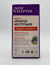 New Chapter Men's Advanced Multivitamin Organic Herbal Mix 72 Tablets Exp 08/27