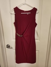 NEW Women's Worthington Burgundy Sheath Work Dress Size 6
