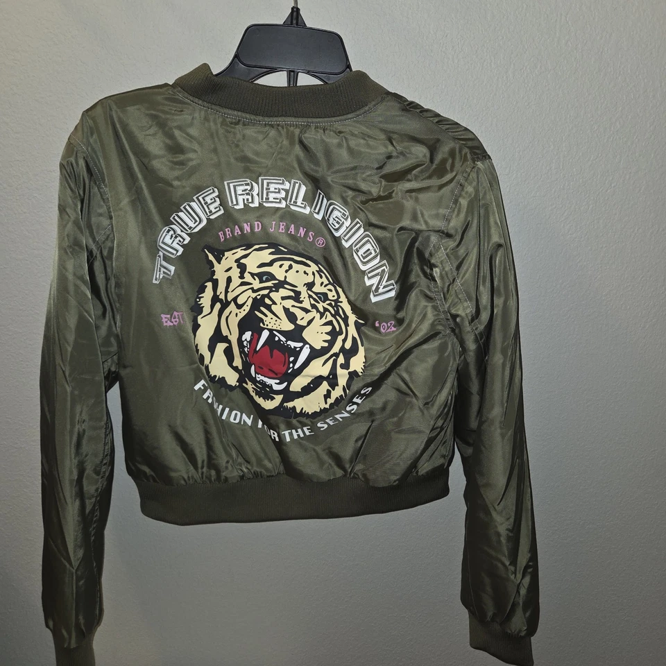 Chaquetas True Religion Nuevas con Etiquetas Chaqueta Bomber Corta Tigre Para Mujer Talla Pequeña Nueva Con Etiquetas Foto 3 de 4