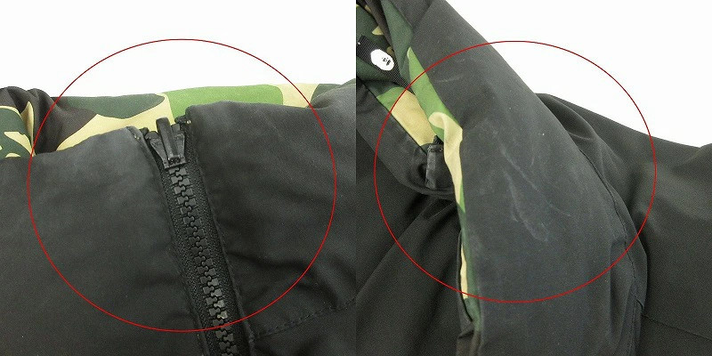 Used A BATHING APE Down Jacket Reversible Zip Up … - image 9