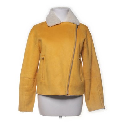 Zara Basic Outerwear, Shearling Jacke, Damen, Größe: S, Gelb/Weiß #j84