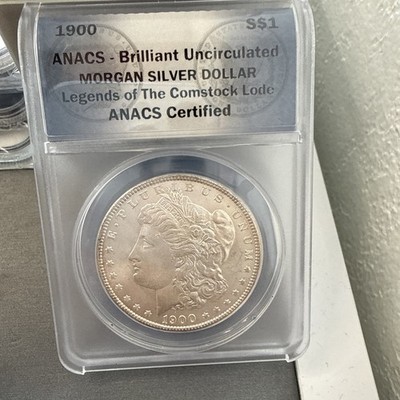1900 Morgan Silver Dollar Legends Of The Comstock Lode ANACS Certified