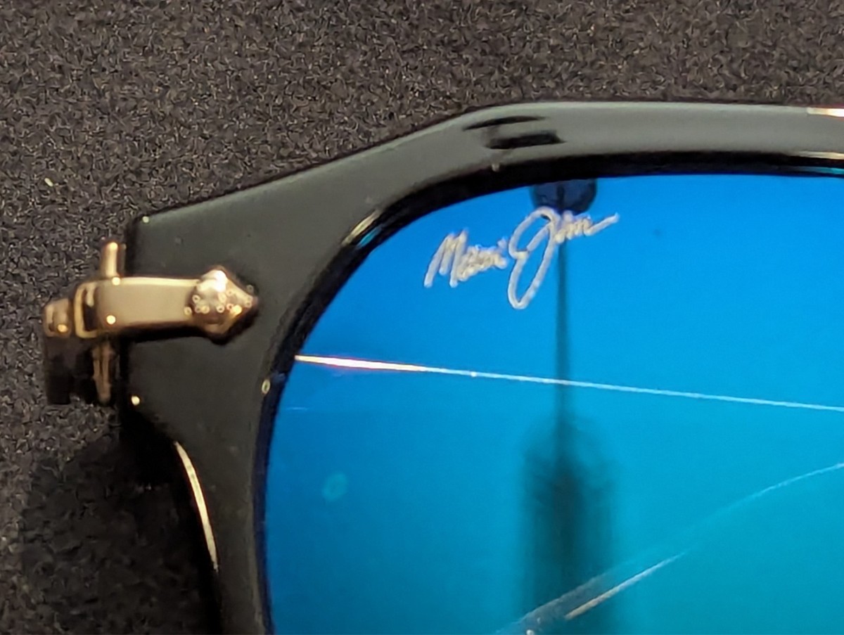 Maui Jim Alika Sunglasses Black with Gold MJ837-02 Blue Lens | eBay