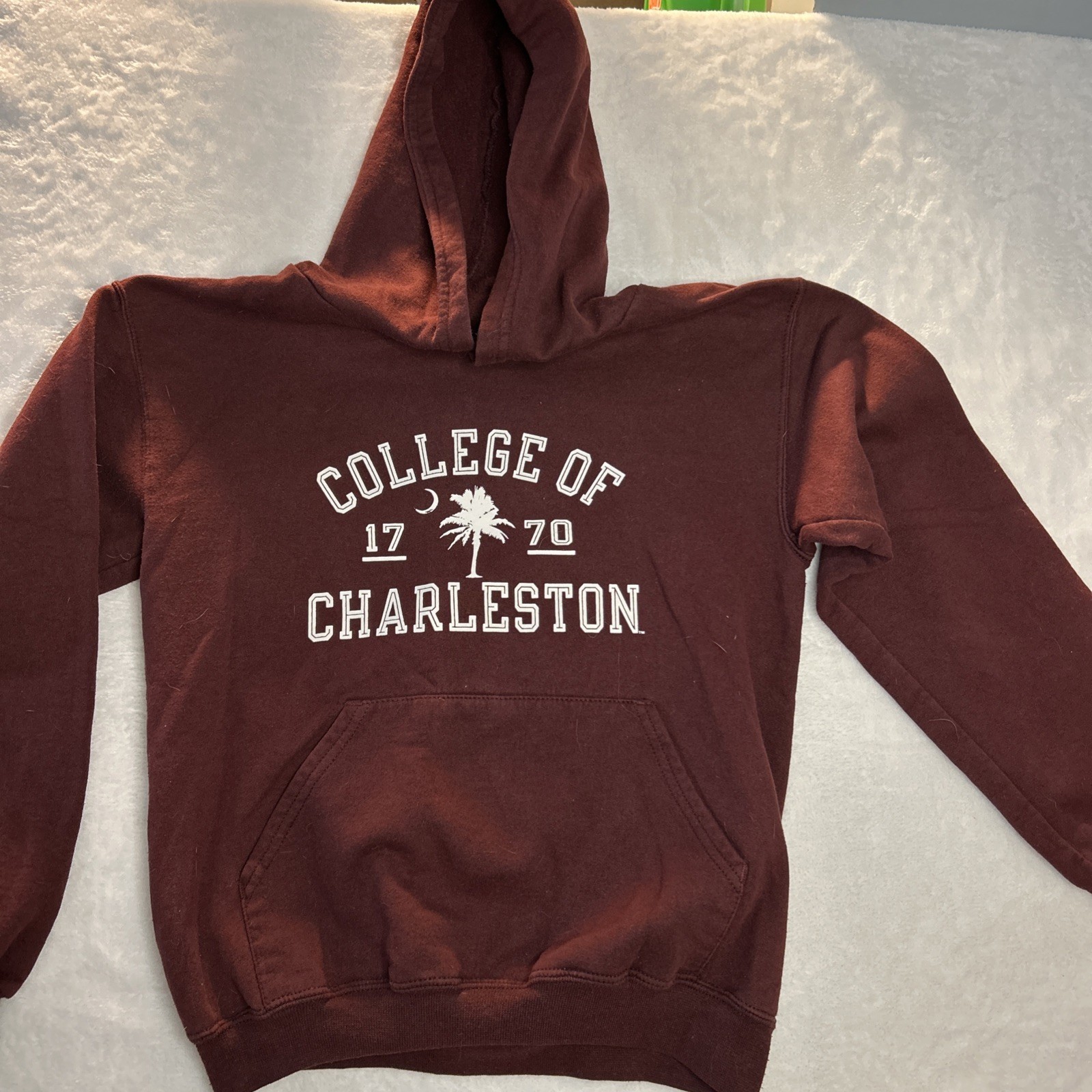 College Of Charleston Kids Small Hoodie CHAMPION Burgundy