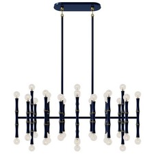 Robert Abbey Kane 42Lt Pendant, Midnight Blue/Modern Brass Accents - MB77