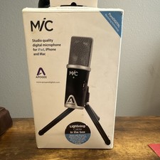 Apogee MiC Studio Quality Digital Microphone Lightning for iPad iPhone Mac Black