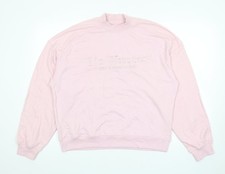 Womens UK Size S Preworn Pink Pullover Sweatshirt