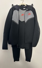 NIKE Mens Black Jersey Zip Up Tracksuit Top M, Tracksuit Bottoms M, T-Shirt L