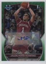 2022 Bowman U Chrome Prospect Green Refractor 7/99 Jalen Hood-Schifino Auto 0m4q