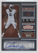 2018 Contenders Draft Picks College Playoff Ticket 10/15 Carlton Davis Auto x5u