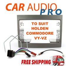 COMPLETE DOUBLE DIN INSTALL KIT FOR HOLDEN COMMODORE VY VZ GREY