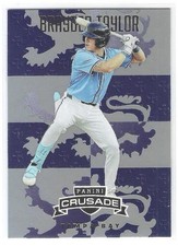 Brayden Taylor 2025 Panini Crusade Base Silver Parallel SP #118 Tampa Bay Rays