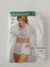 NIP Underscore 3 Pack Nylon Brief Granny Panties Optic White Size 10