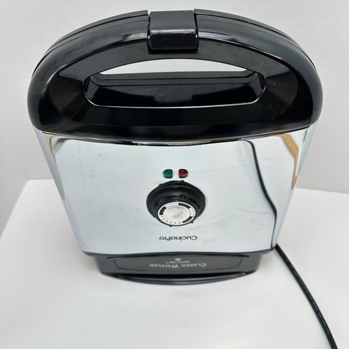 CucinaPro Four Square Belgian Waffle Maker, Extra Large X-Large, Black Silver  - Picture 8 of 9