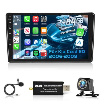 DAB+ Für KIA Ceed 2006-2009 Autoradio Android 15 Carplay GPS Navi BT Kam 2+64GB