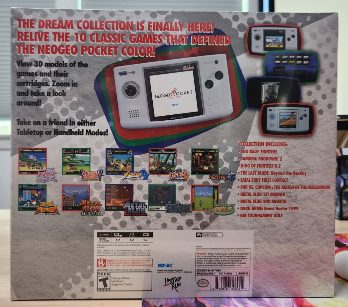 NeoGeo Pocket Color Selection Vol 1 Classic Edition Nintendo