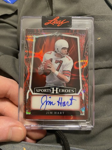 2025 Leaf Sports Heroes Jim Hart 1/1 RED LAVA AUTO ENCASED!