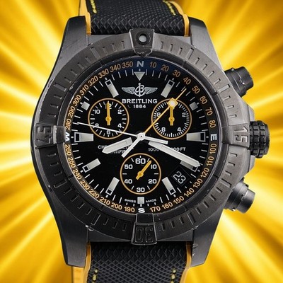 Breitling Avenger Seawolf Blacksteel Chronograph Limited Edition 1000 Pieces 45m