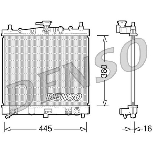 Denso KüHler WasserküHler Passend FüR Nissan Note Micra III E11 NE11 K12 C11-image