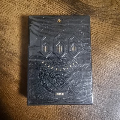 666 Dark Reserve Gold Foil Playing Card New & Sealed Rare Riffle Shuffle Deck