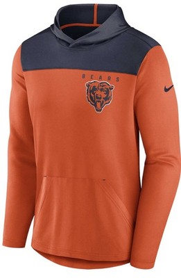 Nike Chicago Bears Men's Medium Blue Therma Fit Hoodie Pullover