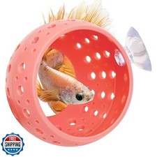 Fhiny Betta Tunnel, Aquarium Betta Fish Hideout with Suction Cup Fish Tank Tu