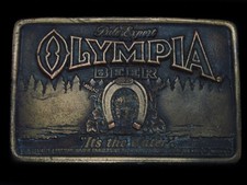TG15165 VINTAGE 1977 PALE EXPORT OLYMPIA BEER IT'S THE WATER BELT BUCKLE