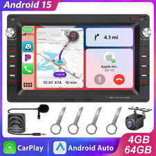 64GB Carplay Android 15 Autoradio GPS+Kamera Für VW Polo 1998-2008 Golf 4 Passat