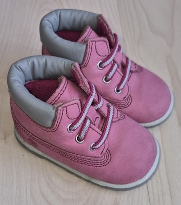 Timberland Krippe Stiefeletten Baby Mädchen Größe 1,5 fuchsia rosa weiches Leder sehr guter Zustand