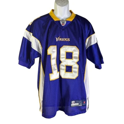 Reebok NFL Minnesota Vikings Jersey Mens 48 Purple Sidney Rice 18 Football Mesh - image 1 of 4