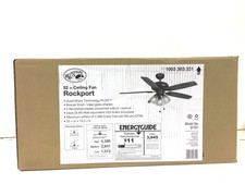 Hampton Bay Rockport 52 in. Bronze LED Ceiling Fan with Light kit OPEN