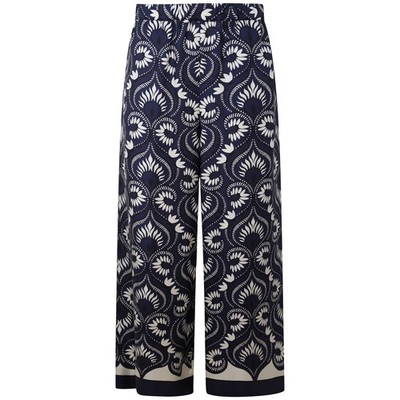 WEEKEND MAX MARA - Blau gemusterte Damen Hose 'WKDOTTICO'