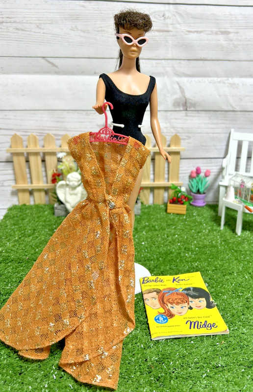 Vintage Barbie Doll Brunette Ponytail 1960's