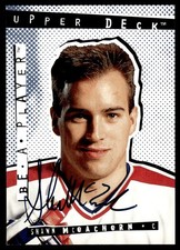 1994-95 Upper Deck Be a Player Autographs Shawn Mceachern Auto Pittsburgh