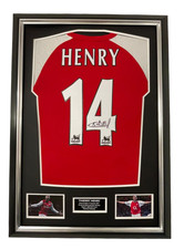 Thierry Henry of Arsenal Signed T Shirt Autographed Jersey    Invincibles