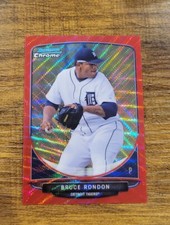 2013 Bowman Chrome Prospect RED WAVE Refractor Bruce Rondon RC /25 TIGERS SSP