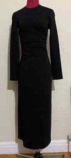 Zara Black ZW Collection Side Gathered Dress Size M RRP £69.99 REF 4437/262