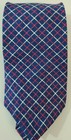 Turnbull & Asser Mens Necktie Tie Blue Red White Geometric 57" X 3.75" 