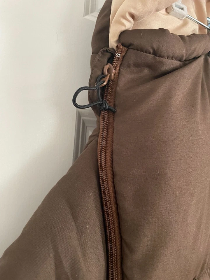 Sloth-Themed Brown Sleeping Bag With Hood 62"x24" 100% Polyester For Kids&Teens — 第 4/4 张图片