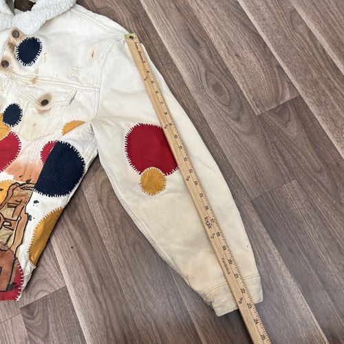 BJ-R Jacket Size Large Denim Altered Hand Embroidered Sashiko, Boro, Patchwork - Picture 11 of 16