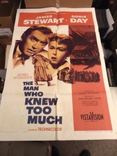 Alfred Hitchcock The Man Who Knew Too Much One-Sheet Poster N3069