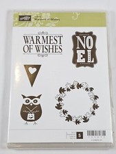 Stampin' Up WARMEST OF WISHES Clear Mount Hostess Exclusive Set Of 5 Noel Owl