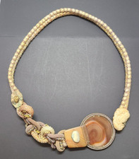 ALEX  LEE Jade agate  Jasper with Corded rope 33" Belt